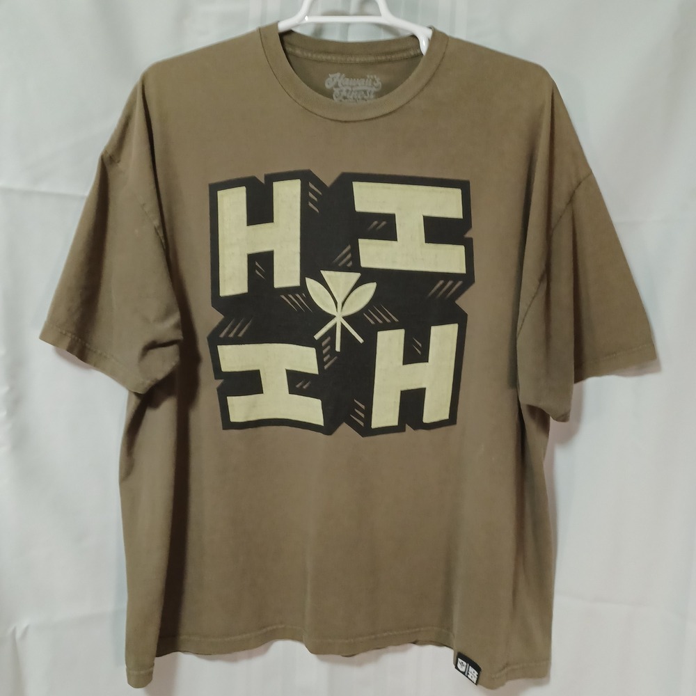 Hawaiis Finest Apelila Line 2018 Graphic T-Shirt Mens 3X Brown HI‎ Logo Tee